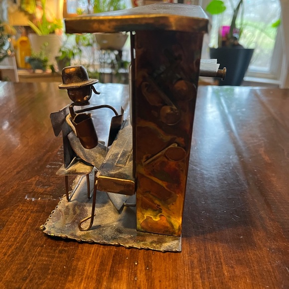 Big Arnart copper metal art player piano man - Picture 4 of 6
